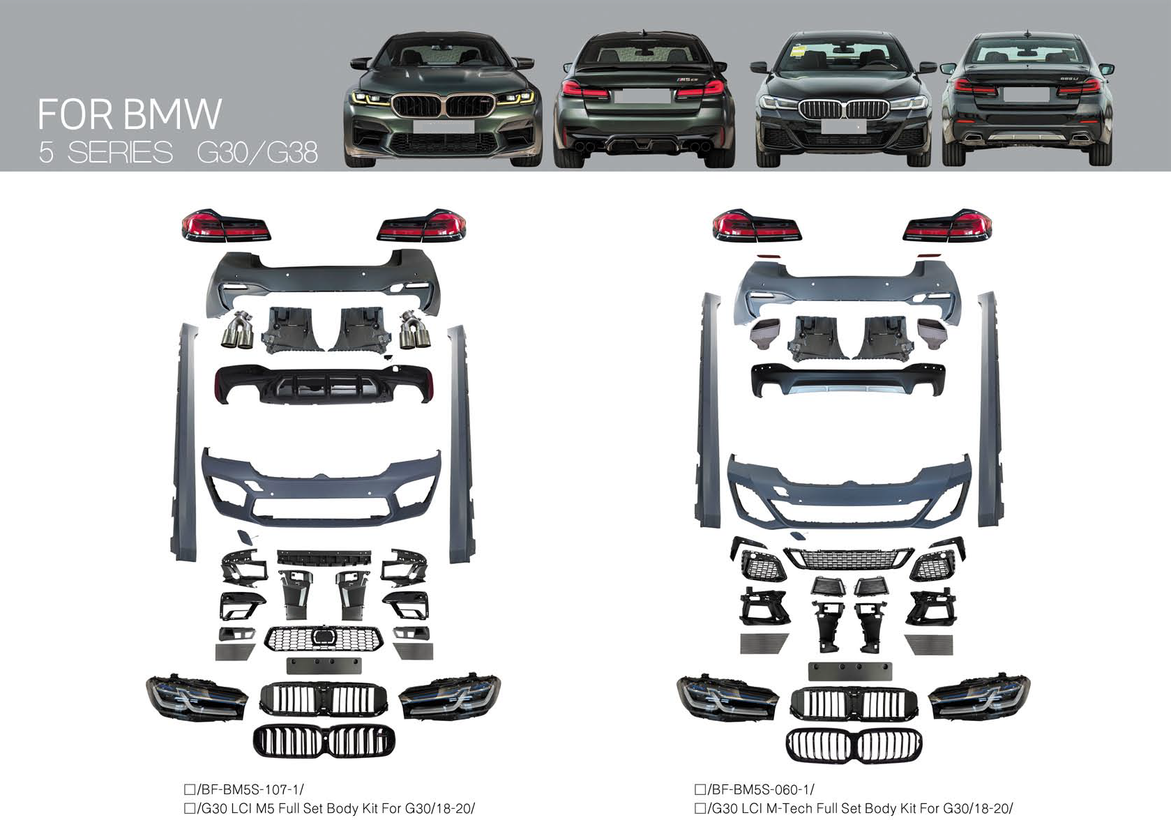 BMW 5-Series G30/G38 M5 Style Conversion Body Kit – CarGym